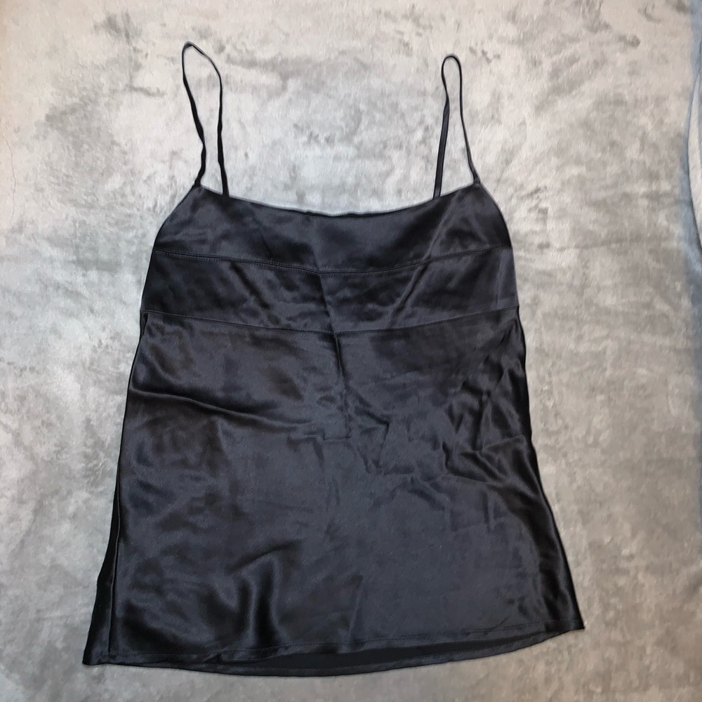 BCBGMAXAZRIA Black Silk Tank Top Size XS
